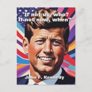 Carte Postale JFK John F. Kennedy Citation Inspiration Motivatio