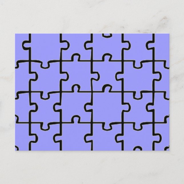 Carte Postale Jigsaw Puzzle Pièces Motif COULEUR PERSONNALISÉE (Devant)