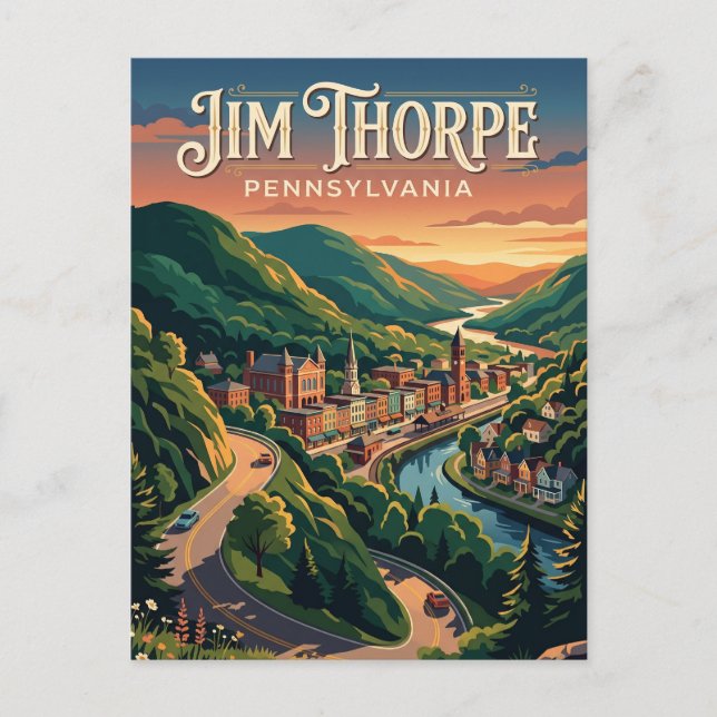 Carte Postale Jim Thorpe États-Unis (Devant)