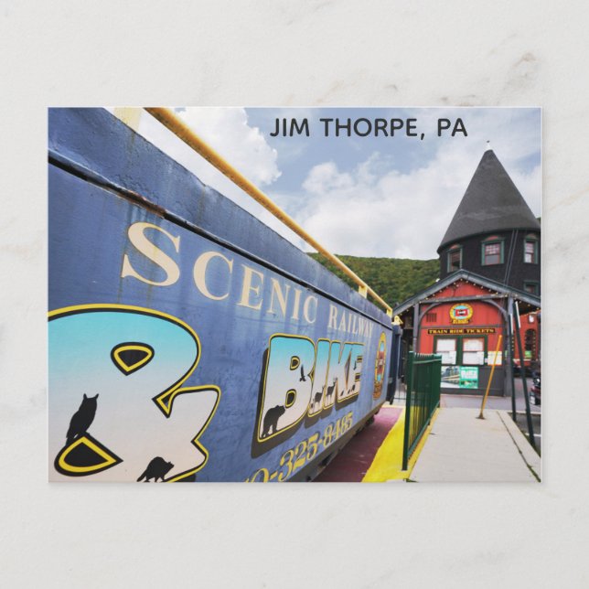 Carte Postale Jim Thorpe Pennsylvania Train Station Travel (Devant)