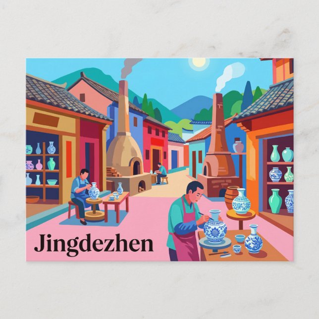 Carte Postale Jingdezhen, Chine (Devant)