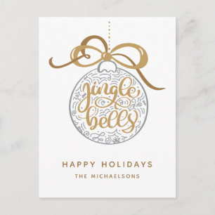 Carte Postale Jingle Bells Joyeuses fêtes