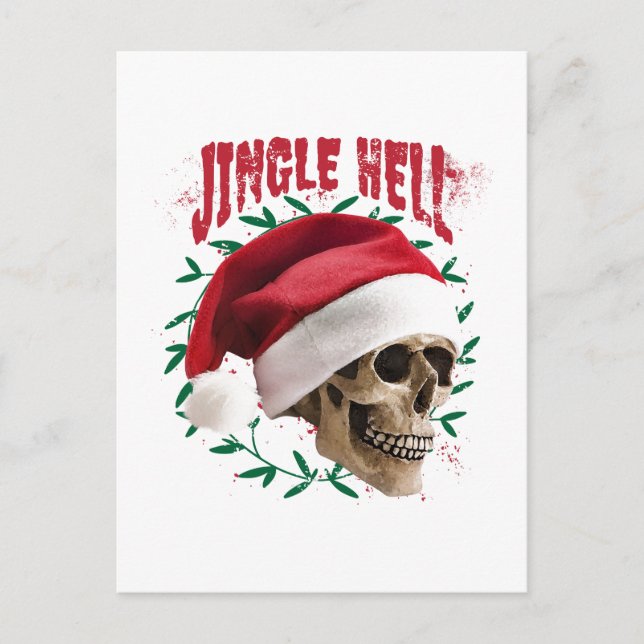 Carte Postale Jingle Hell Skull (Devant)
