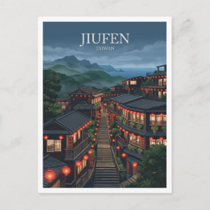 Carte Postale Jiufen Nouveau Taipei Taïwan Souvenir