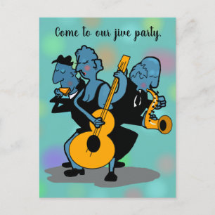 Carte Postale JIVE BLUES MUSICIENS JAZZ par Slippeywindow