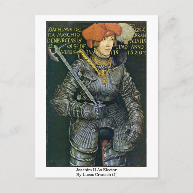 Carte Postale Joachim Ii Comme Électeur Par Lucas Cranach (I) (Devant)