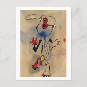 Carte Postale joan miro peintures art, art abstrait
