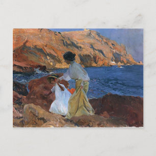 Carte Postale Joaquín Sorolla - Clotilde et Elena sur les Rocher