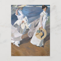 Joaquin Sorolla - Femmes se promenant sur la plage