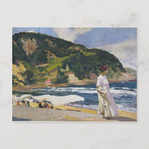Carte Postale Joaquín Sorolla- Maria sur la plage, Zarauz