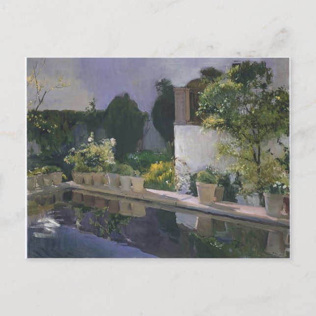 Carte Postale Joaquín Sorolla - Réservoir à l'Alcazin Séville (Devant)