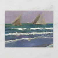 Joaquin Sorolla - Voiles de navires dans la mer