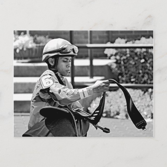 Carte Postale Jockey de New York "Manuel Franco" (Devant)