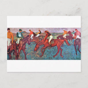 Carte Postale Jockey et cheval, Edgar Degas