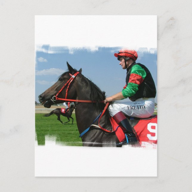 Carte postale Jockey et Horse (Devant)