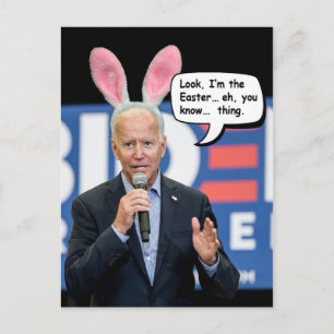 Carte Postale Joe Biden Bunny Pâques