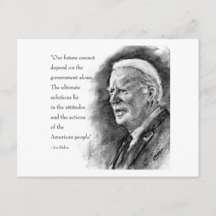 Carte Postale Joe Biden & Citation