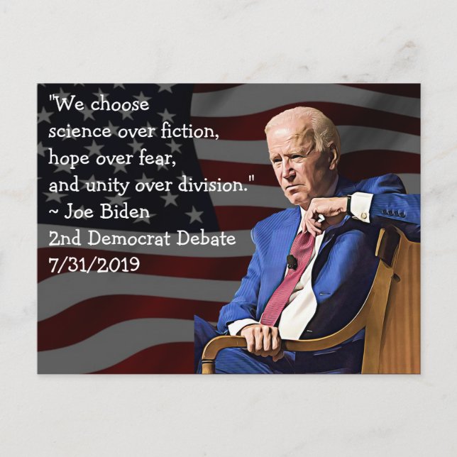 Carte Postale Joe Biden cite l'Amérique (Devant)