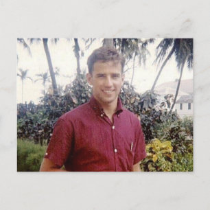 Carte Postale Joe Biden jeune stylisé chaud