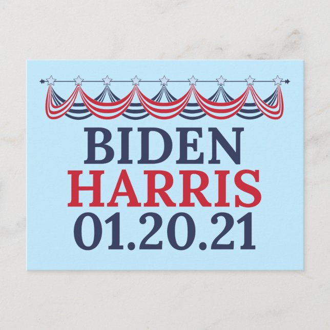 Carte Postale Joe Biden Kamala Harris Jour de l'investiture (Devant)