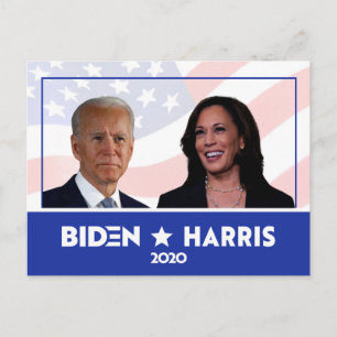 Carte Postale JOE BIDEN KAMALA HARRIS PHOTO Discours 2020