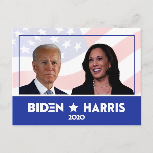 Carte Postale JOE BIDEN KAMALA HARRIS PHOTO Discours 2020 (Devant)