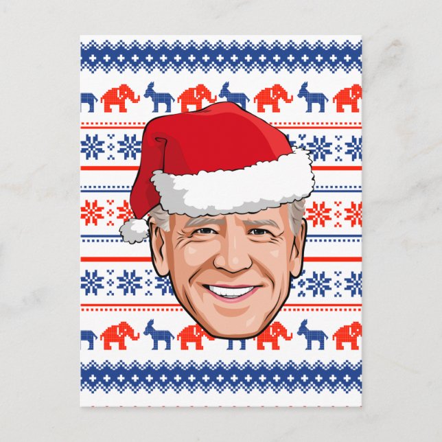 Carte Postale Joe Biden Noël (Devant)