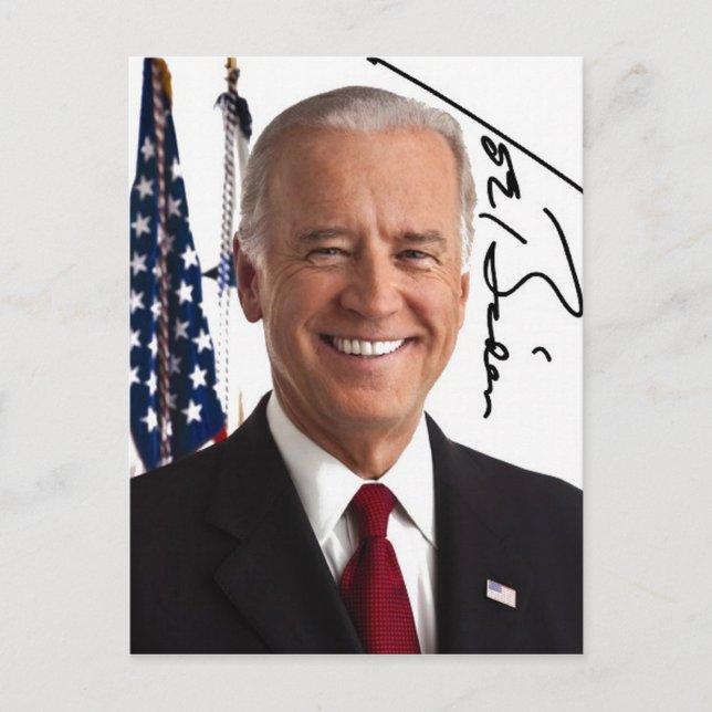 Carte postale Joe Biden Signature (Devant)