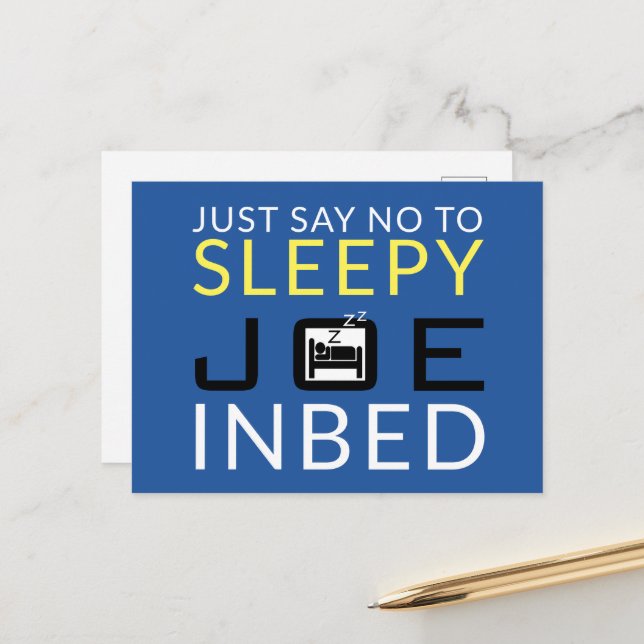 Carte Postale Joe endormi (Devant/Arrière en situation)