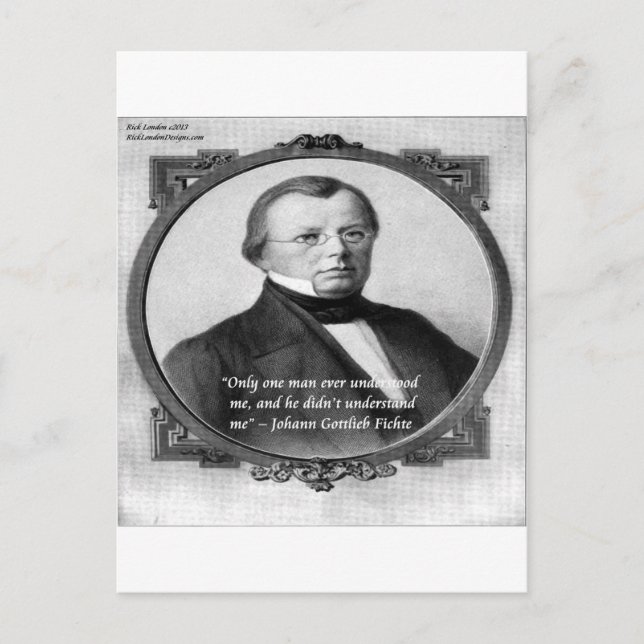 Carte Postale Johann Fichte "Mal compris" (Devant)