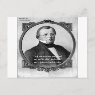 Carte Postale Johann Fichte "Mal compris"