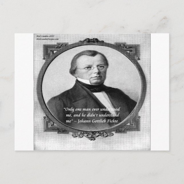 Carte Postale Johann Fichte "Mal compris" (Devant)