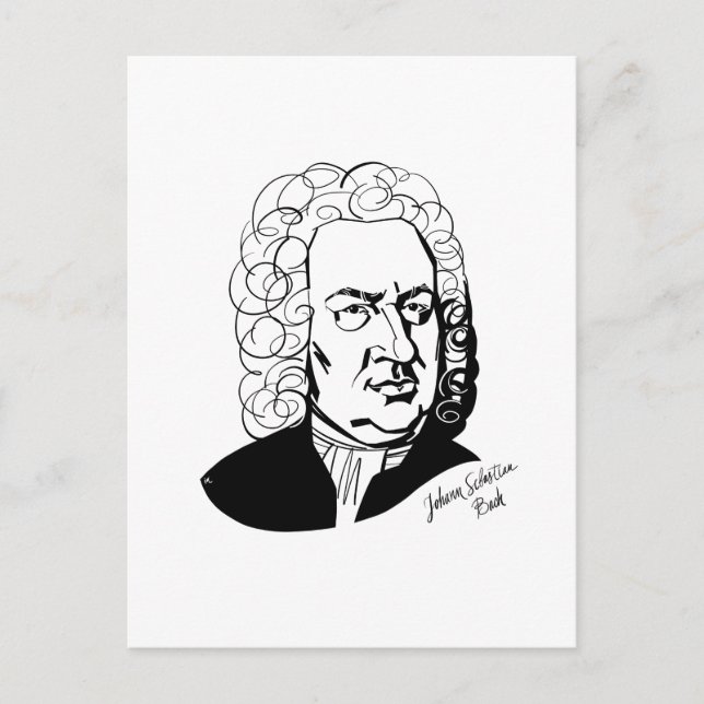 Carte Postale Johann Sebastian Bach (Devant)
