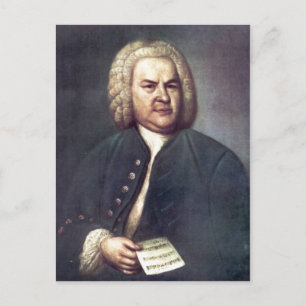 Carte Postale Johann Sebastian Bach im Jahre 1746, mit R? tselka