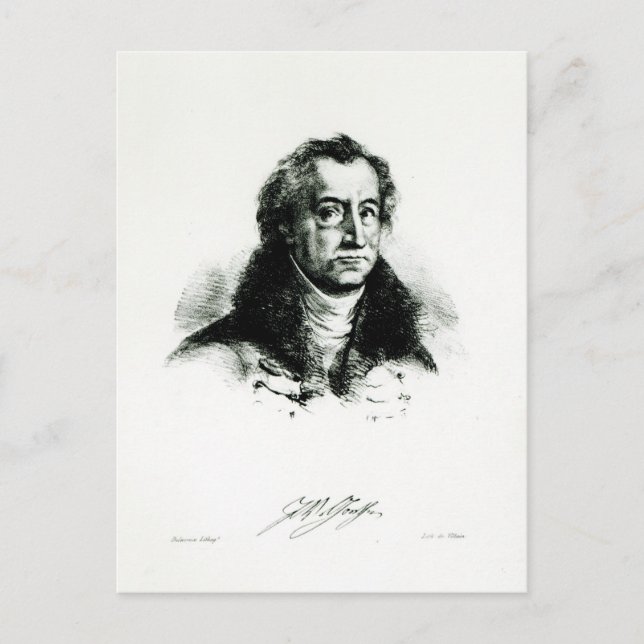 Carte Postale Johann Wolfgang Goethe gravée par Delacroix (Devant)