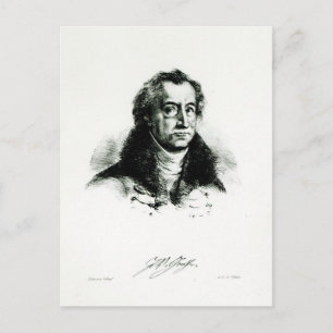 Carte Postale Johann Wolfgang Goethe gravée par Delacroix