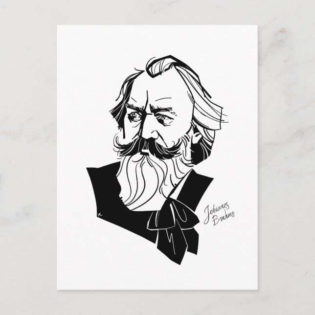Carte Postale Johannes Brahms (Devant)