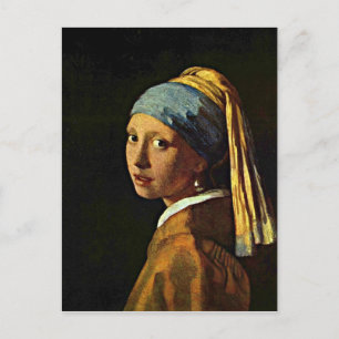 Carte Postale Johannes Vermeer art - Fille avec une oreille perl