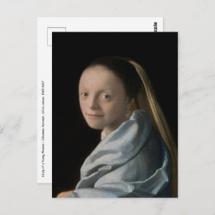 Carte Postale Johannes Vermeer - Étude d'une jeune femme