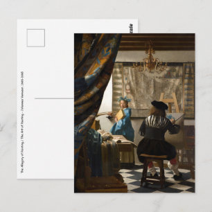 Carte Postale Johannes Vermeer - L'Allégorie de la Peinture