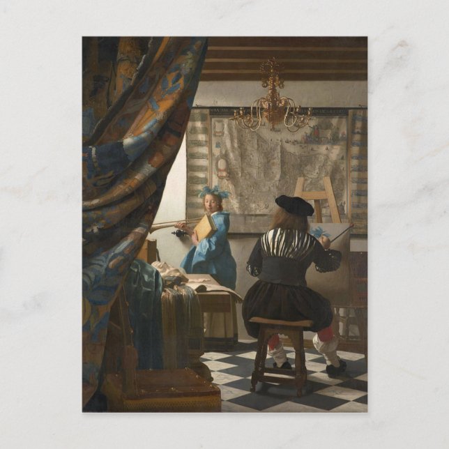 Carte Postale Johannes Vermeer - L'art de la peinture (Devant)