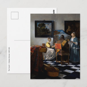 Carte Postale Johannes Vermeer - Le Concert