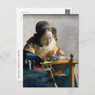 Carte Postale Johannes Vermeer - Le Lacemaker