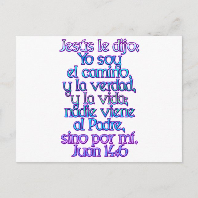 Carte Postale John 14:6 Espagnol (Devant)