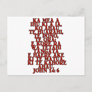 Carte Postale John 14:6 Maori