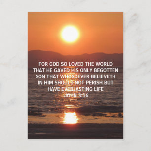 CARTE POSTALE JOHN 3 16