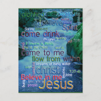 Carte Postale John 7:37-41 Ruisseur