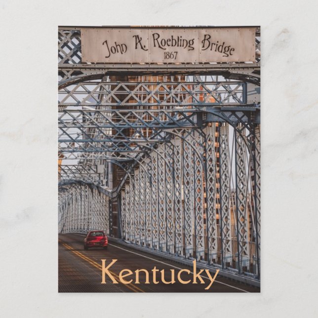 Carte Postale John A. Roebling Suspension Bridge Kentucky USA (Devant)
