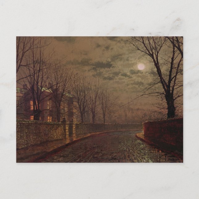 Carte Postale John Atkinson Grimshaw | Scène de rue Lune, 188 (Devant)