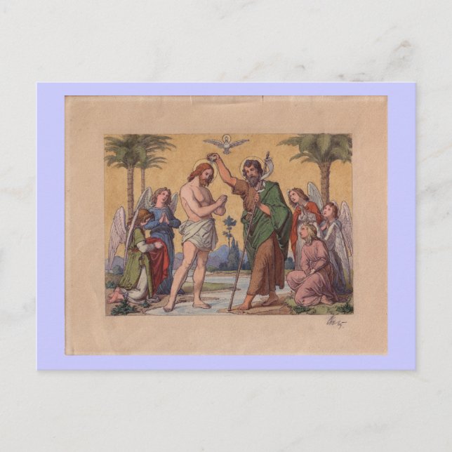 CARTE POSTALE JOHN BAPTIZING JESUS (Devant)